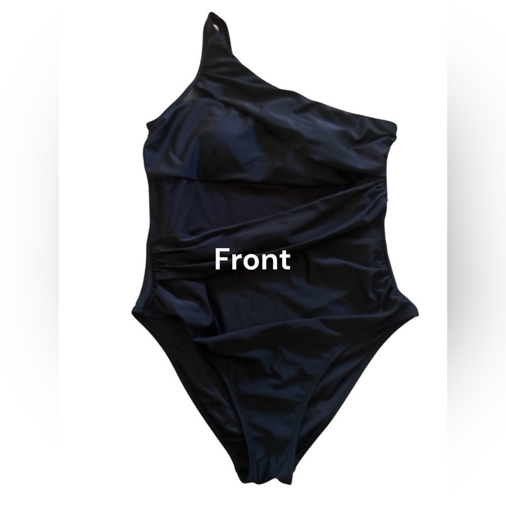 Cupshe Black One Shoulder One Piece Swimsuit